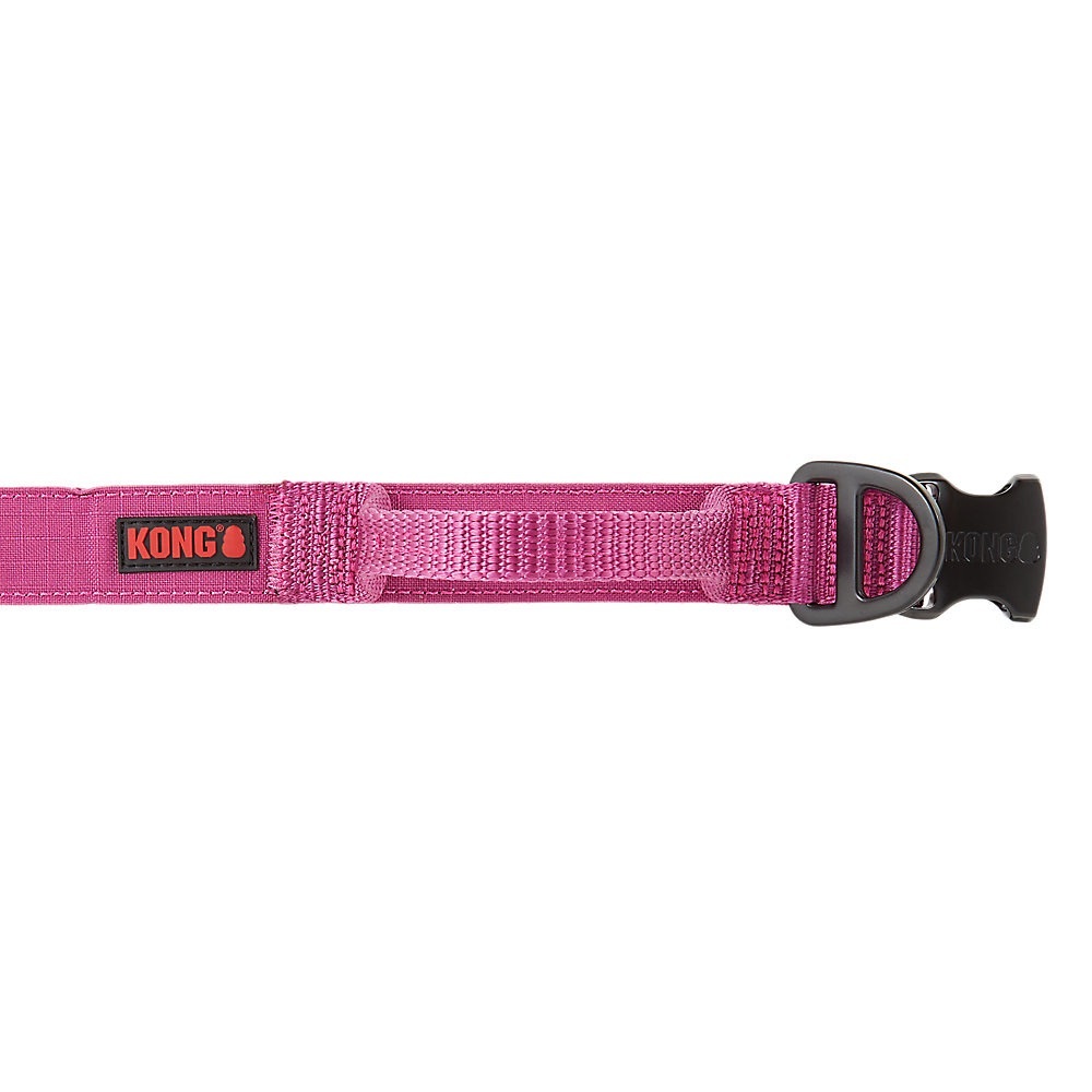 🐶 KONG® M Pink Handle Dog Collar Chew Resistant Ultra Durable Pet Pets Leash